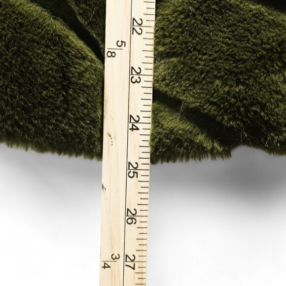 CiSono Faux Fur Olive Green Outerware Collection Size Large Zipper/Snap - Picture 13 of 15